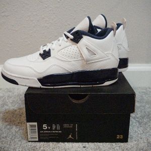 air jordan 4 retro white/legend blue-midnight navy